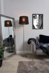 BHS Lighting Mira Touch Floor Lamp in Silver - thumbnail 4