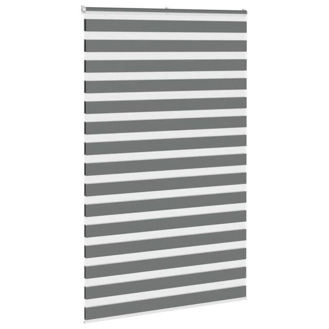 Berkfield Home Elegant Zebra Blind Dark Grey 140x230 cm Fabric Width 135.9 cm Po - image 1