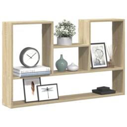 Berkfield Home Wall Shelf Sonoma Oak 99x15x60 cm Engineered Wood in Light Tan - Size: 99 x 15 x 60 cm - thumbnail 2
