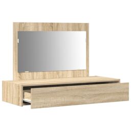 Berkfield Home Wall Hanging Dressing Table Sonoma Oak 100x40x70 cm in Beige - Size: 100 x 40 x 70 cm - thumbnail 5