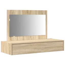 Berkfield Home Wall Hanging Dressing Table Sonoma Oak 100x40x70 cm in Beige - Size: 100 x 40 x 70 cm - thumbnail 2