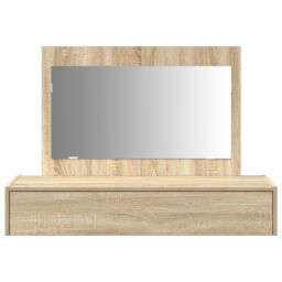 Berkfield Home Wall Hanging Dressing Table Sonoma Oak 100x40x70 cm in Beige - Size: 100 x 40 x 70 cm - thumbnail 6