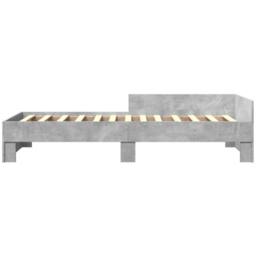 Berkfield Home Restful Bed Frame Frame Concrete Grey 90x190 cm Single Wood - thumbnail 4