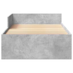 Berkfield Home Restful Bed Frame Frame Concrete Grey 90x190 cm Single Wood - thumbnail 5
