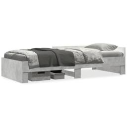 Berkfield Home Restful Bed Frame Frame Concrete Grey 90x190 cm Single Wood - thumbnail 3