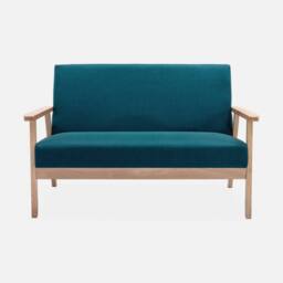 sweeek 2-seater scandi-style loveseat sofa in Beige - thumbnail 2