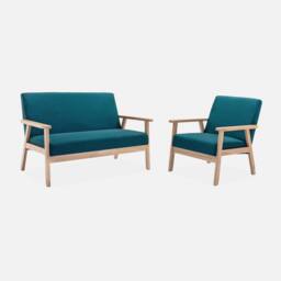 sweeek 2-seater scandi-style loveseat sofa in Beige - thumbnail 4
