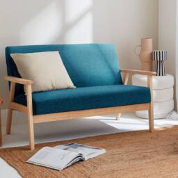 sweeek 2-seater scandi-style loveseat sofa in Beige - thumbnail 6