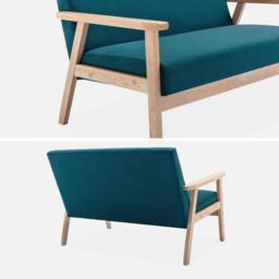 sweeek 2-seater scandi-style loveseat sofa in Beige - thumbnail 3