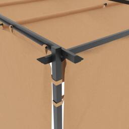 Berkfield Home Gazebo with Curtains 3x3 m Taupe Steel in Beige - thumbnail 6