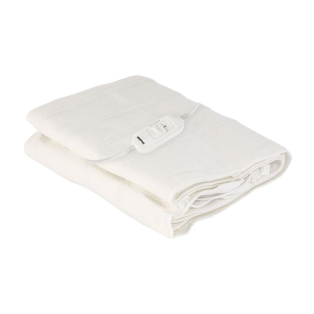 Geepas Electric Heated Under Blanket Double Temperature Control 3 Heat Settings 120x135 cm in White - Size: 120 cm x 150 cm - image 1