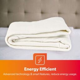 Geepas Electric Heated Under Blanket Double Temperature Control 3 Heat Settings 120x135 cm in White - Size: 120 cm x 150 cm - thumbnail 4