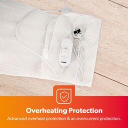 Geepas Electric Heated Under Blanket Double Temperature Control 3 Heat Settings 120x135 cm in White - Size: 120 cm x 150 cm - thumbnail 5