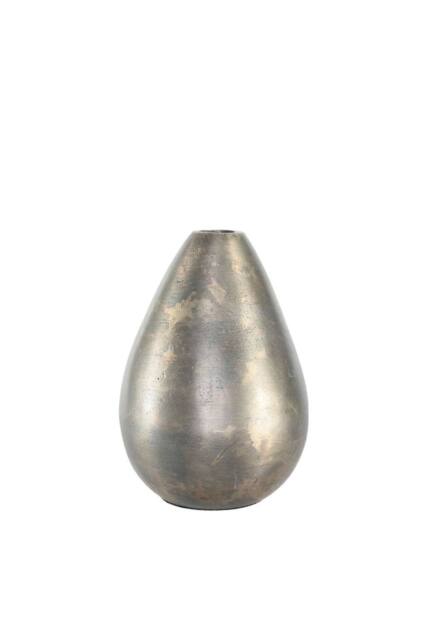 KDMD Antique Silver Poseidon Tear Drop Vase H17 x Dia12.5cm - image 1