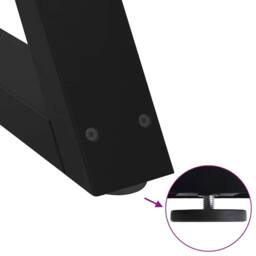 Berkfield Home Modern Dining Table Legs 2 pcs Black 60x(72-73.3) cm Steel - thumbnail 9