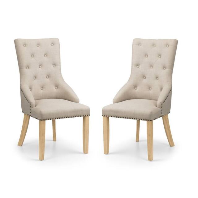 Cheshire Windsor Premium Button Back Dining Chairs - Set of 2 in Ecru - image 1
