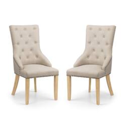 Cheshire Windsor Premium Button Back Dining Chairs - Set of 2 in Ecru - thumbnail 1