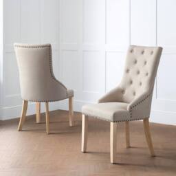 Cheshire Windsor Premium Button Back Dining Chairs - Set of 2 in Ecru - thumbnail 4