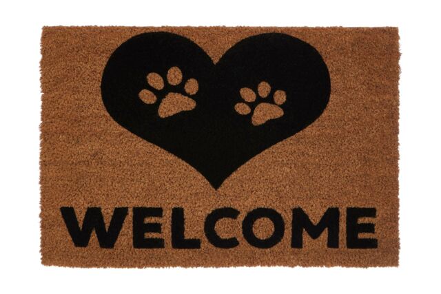 Orsina Filta Paw Heart Doormat in Natural - Size: 100 cm diameter - image 1