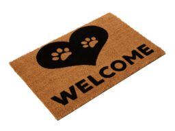 Orsina Filta Paw Heart Doormat in Natural - Size: 100 cm diameter - thumbnail 2
