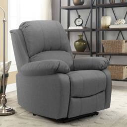 Comfy Living Ltd Luxury Fabric Reclining 3 Seater Sofa 2 Seater Sofa & Chair Set in Light Grey - thumbnail 2