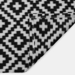 OHS Geo Tile Throw Over Bed Blanket Travel Garden Chair Soft Fleece Warm Bedspread in White - thumbnail 6