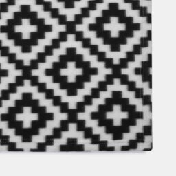 OHS Geo Tile Throw Over Bed Blanket Travel Garden Chair Soft Fleece Warm Bedspread in White - thumbnail 5