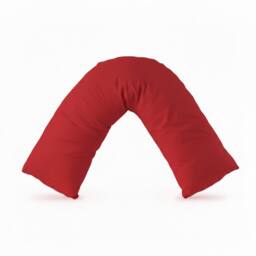 Snug City V Shape Pillowcase for Support Maternity Pillows Polycotton Easy Care in Red - thumbnail 2