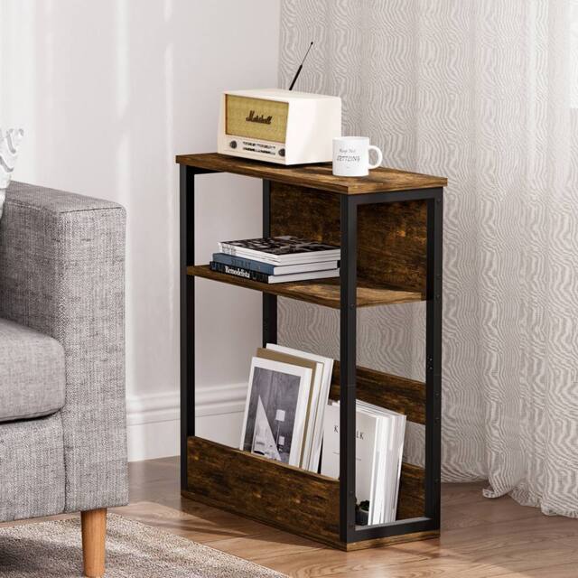Levede Coffee Table with Storage Shelf Bedside Cabient Sofa Side End Tables in Brown - image 1