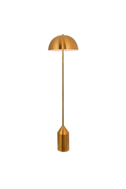 Netlighting Nova Floor Lamp Antique Brass Plate & Gloss White 1 Light IP20 E27 in Gold - image 1
