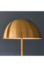 Netlighting Nova Floor Lamp Antique Brass Plate & Gloss White 1 Light IP20 E27 in Gold - thumbnail 3