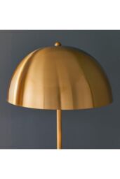 Netlighting Nova Floor Lamp Antique Brass Plate & Gloss White 1 Light IP20 E27 in Gold - thumbnail 6