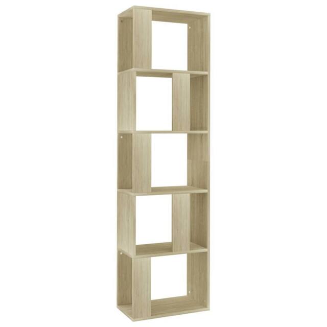 Berkfield Home Book Cabinet/Room Divider Sonoma Oak 45x24x159 cm Engineered Wood in Light Tan - Size: 45 x 24 x 159 cm - image 1