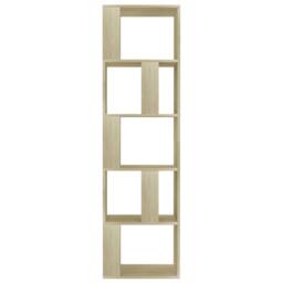 Berkfield Home Book Cabinet/Room Divider Sonoma Oak 45x24x159 cm Engineered Wood in Light Tan - Size: 45 x 24 x 159 cm - thumbnail 5
