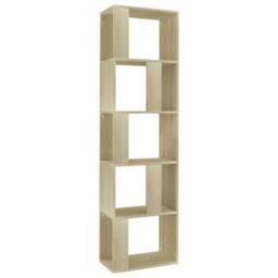 Berkfield Home Book Cabinet/Room Divider Sonoma Oak 45x24x159 cm Engineered Wood in Light Tan - Size: 45 x 24 x 159 cm - thumbnail 1
