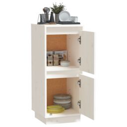 Berkfield Home Sideboard White 31.5x34x75 cm Solid Wood Pine - thumbnail 4