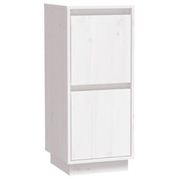 Berkfield Home Sideboard White 31.5x34x75 cm Solid Wood Pine - thumbnail 2