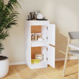 Berkfield Home Sideboard White 31.5x34x75 cm Solid Wood Pine - thumbnail 3