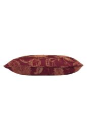 Paoletti Zurich Floral Jacquard Cushion in Burgundy - Size: 45 cm x 45 cm - thumbnail 2