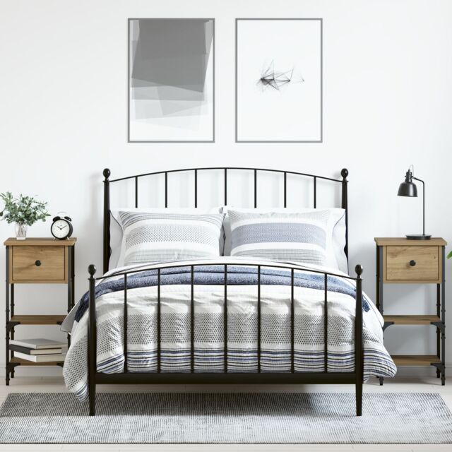 Berkfield Home Bedside Cabinets 2 pcs Artisan Oak 34x36x70 cm Engineered Wood in Beige - Size: 34 x 36 x 70 cm - image 1
