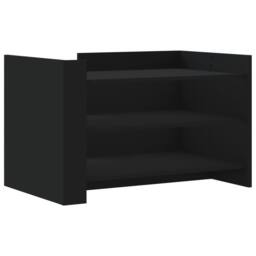 Berkfield Home Coffee Table Black 80x50x50 cm Engineered Wood - Size: 80 x 50 x 50 cm - thumbnail 1