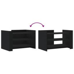 Berkfield Home Coffee Table Black 80x50x50 cm Engineered Wood - Size: 80 x 50 x 50 cm - thumbnail 8