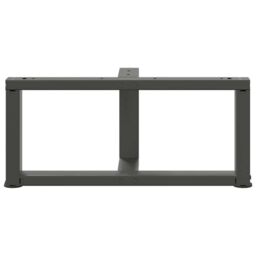 Berkfield Home Coffee Table Legs T-Shaped¬†2 pcs Anthracite 70x25x(30-31) cm Steel in Black - thumbnail 6