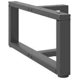 Berkfield Home Coffee Table Legs T-Shaped¬†2 pcs Anthracite 70x25x(30-31) cm Steel in Black - thumbnail 4