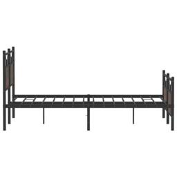 Berkfield Home Bed Frame without Mattress Brown Oak 140x190 cm Engineered Wood - thumbnail 7