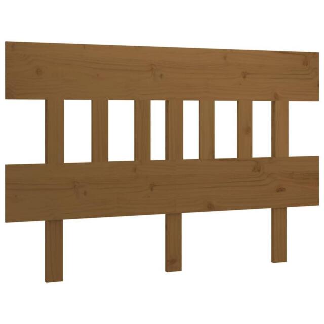 Berkfield Home Bed Headboard Honey Brown 123.5x3x81 cm Solid Wood Pine - image 1