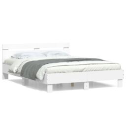 Berkfield Home Bed Frame without Mattress White 140x200 cm - thumbnail 2