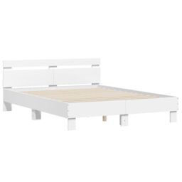 Berkfield Home Bed Frame without Mattress White 140x200 cm - thumbnail 3