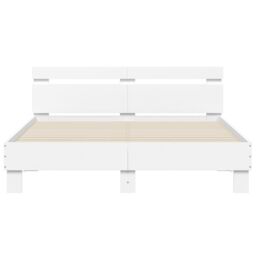 Berkfield Home Bed Frame without Mattress White 140x200 cm - thumbnail 5
