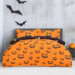 Smart Living Luxury Soft Reversible Haunted House Duvet Cover & Pillowcases in Charcoal - Size: Single - thumbnail 2